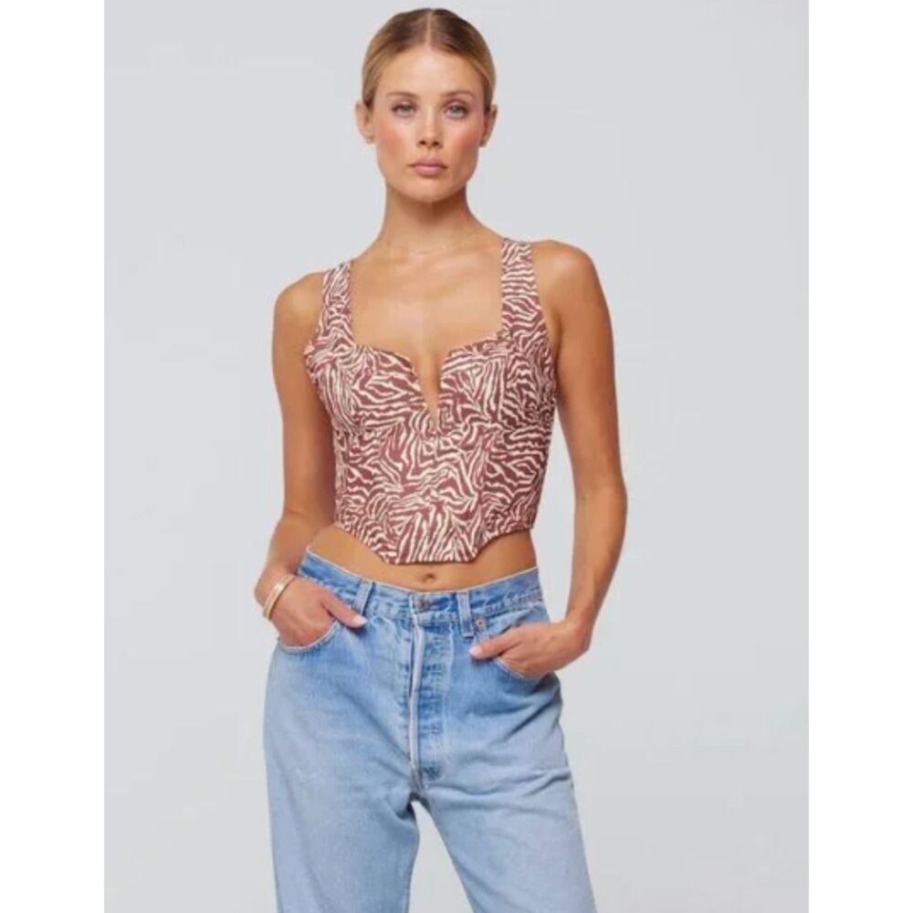 RESA GiGi Brown Zebra Print Corset